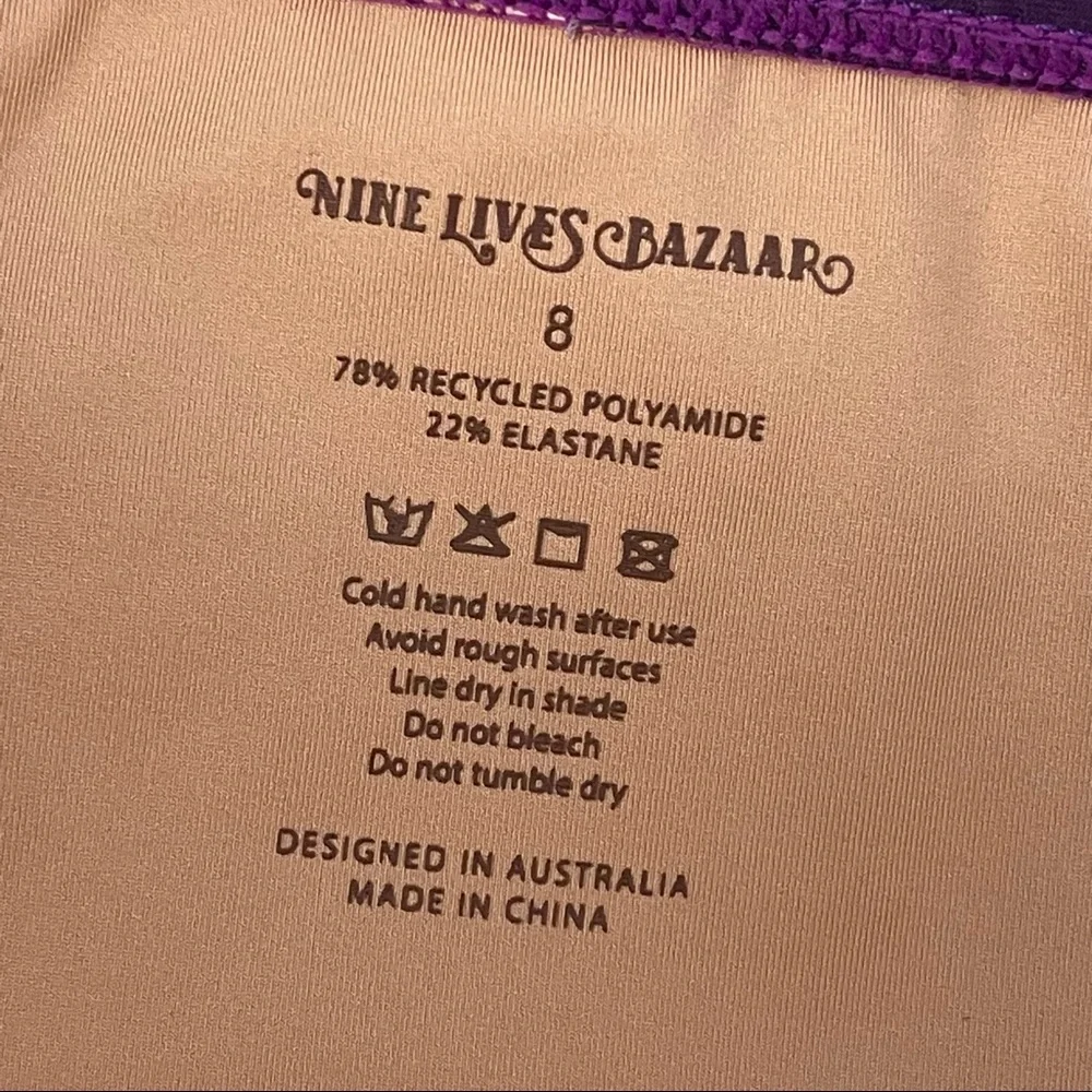 Nine Lives Bazaar Tallow Bikini Indigo Child Purple NWT - Picture 4 of 5